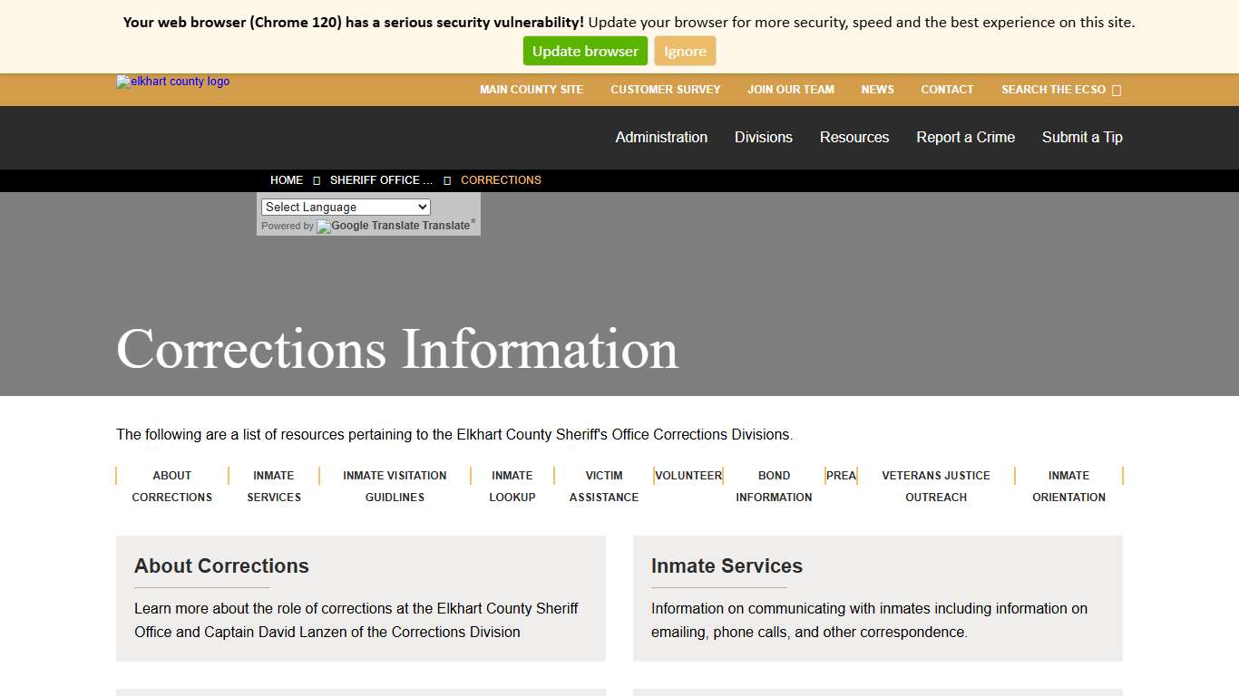Corrections - Elkhart County Sheriff's Office